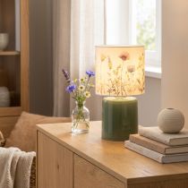 tételeket LED asztali lámpa virágmintával a nappali stílusos világításához, 23 cm