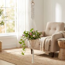 tételeket Makramé függőkosár boho stílusú cserepes fa Ø22cm