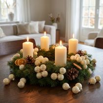tételeket Mini Christmas baubles krémkeverék matt/fényes Ø25mm 140p