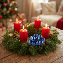 tételeket Mini karácsonyi gömbdíszek dróttal, tükrös bogyók, 20 mm, 140 darab