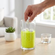 tételeket Dekoratív homok sárga neon színű homok 0,5 mm neon sárga homok 1kg
