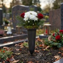 tételeket Sírváza antracit 28,5 cm