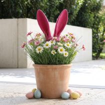 tételeket Nyuszi dekoratív fülek rózsaszín húsvéti bolyhos bothoz H56cm