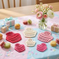 tételeket Fa cupcakes asztaldísz pasztell színű muffin születésnapi dekoráció 24 db