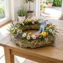 tételeket Széna koszorúk natúr dekoráció 21-22cm 5 db-os készlet DIY koszorú