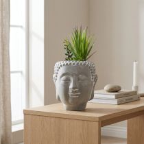 tételeket Mesterséges pozsgás virágcserép Buddha Ø12cm H25cm