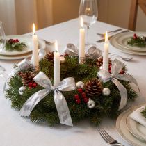 tételeket Deco szalag ezüst drótszegéllyel 15mm 25m
