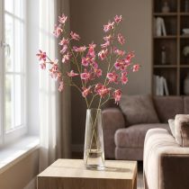 tételeket Oncidium Artificial Orchids Dekoráció Pink Violet 93cm 2db