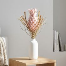 tételeket Egzotikus művirág rózsaszín nagy ananászvirág 74cm