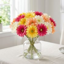 tételeket Műgerbera csokor friss és könnyen kezelhető dekorációhoz 47 cm 32 db