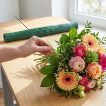 tételeket Gerbera huzal dugaszolható drót virágkötő zöld 0,6/300mm 1kg