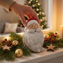 tételeket Mikulás figura Mikulás Piros, Fehér Polyresin 15cm