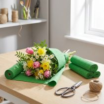 tételeket Virág krepp zöld W10cm grammsúly 128g/nm L250cm 2 db