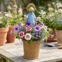 tételeket Frog deco cachepot polirezin asztaldísz nyári H31,5cm