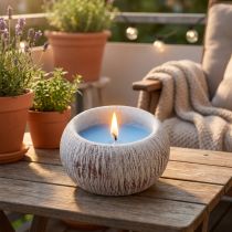 tételeket Citronella gyertya kék kerámia tál Vintage erkély H8cm