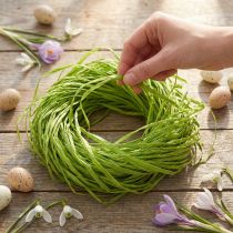 tételeket Dekoratív raffia natúr raffia készítéséhez raffia almazöld 200g