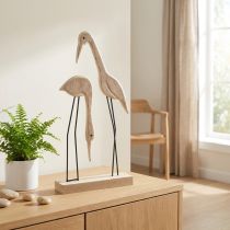 tételeket Állvány fa figurás daru pár natúr 27,5×13cm 2 db