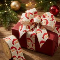 tételeket Dekoratív szalag Mikulás díszszalag 60mm 10m
