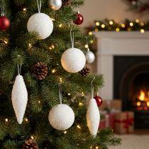 tételeket Hódekoráció Karácsonyi díszek golyók kúpok Ø4/8cm 18 db