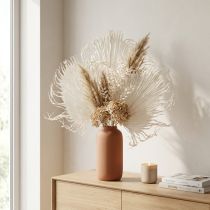 tételeket Pálmalevelek szárított, fehérített díszlevelek 45cm 5 db