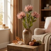 tételeket Őszi virág tűpárna mesterséges Protea Rosa Leucospermum 73cm 3db