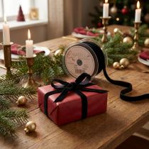 tételeket Bársony szalag díszszalag bársony fekete 10mm 20m