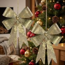 tételeket Fém hurkok, karácsonyi medál, adventi dekoráció arany, antik megjelenés H18cm sz12,5cm 2db
