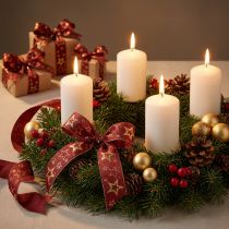 tételeket Csillag szalag díszszalag Karácsonyi vörös arany W25mm L15m