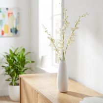 tételeket Artificial Orchid Branch Cream White Flowers L90cm 2db