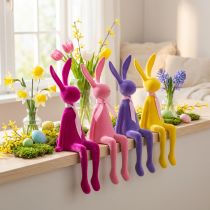 tételeket Húsvéti nyuszi polcos ülőke, bolyhosított, vegyes, 36 cm, 4 darabos