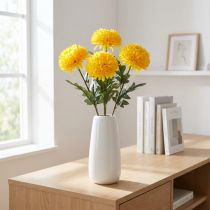 tételeket Dália mesterséges dekoratív virágok Yellow Blossom L64cm 3 db