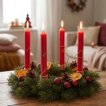 tételeket Adventi gyertya dekoráció 1-4 matt arany fémből, M10cm, 4 db