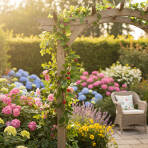 tételeket Műfüzér cseresznyével. Tökéletes természetes szobadekorációhoz. Virágos hatású. 160 cm.