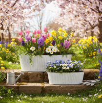 tételeket Ovális fémtál fehér és ezüst színben, 32,5 cm/37 cm, 2 darabos szett.