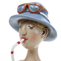 tételeket Női mell koktél kék fehér dekoratív figurák H10,5cm 2db