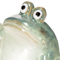tételeket Kerámia béka díszfigura, részletgazdag kidolgozás, bájos ajándékötlet, 13cm