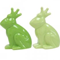 tételeket Kerámia békadísz figura, békaherceg nyári dekoráció 10,5×5,5×7cm 4db