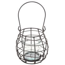 tételeket Kerti lámpa, fekete fém szélfénnyel, Ø14cm M12.5cm