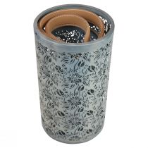 tételeket Kerti lámpás fém lámpa fogantyú szürke H30,5/25 cm 2db-os készlet