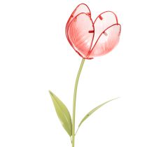 tételeket Üveg tulipán kerti karó - gyönyörű dekoráció kertbe és erkélyre, 94 cm