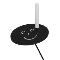 tételeket Ágykarók Kerti karók Fatáblák Ovális Fekete H17,5cm 12 db-os csomag
