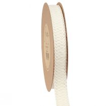 tételeket Ajándékszalag Krémes fonott papírszalag 20mm 10m