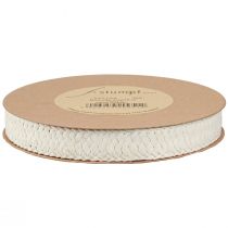 tételeket Ajándékszalag Krémes fonott papírszalag 20mm 10m