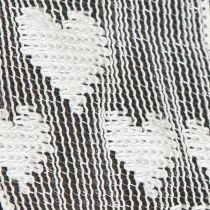 tételeket Ajándék szalag szívek hálós szalag fehér csillogó 40mm 10m