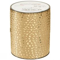 tételeket Ajándék szalag curling szalag szívecskékkel aranybarna 10mm 100m