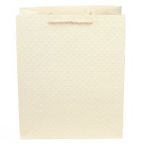 tételeket Ajándékzacskó papír ajándéktáska krém 26×12×32cm 1 db