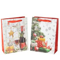 tételeket Karácsonyi ajándéktáska 8cm x 18cm H24cm 2 db-os készlet