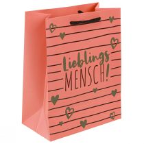 tételeket Ajándéktáska szívekkel „Kedvenc személy” papír 18×10×23cm 2db