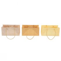 tételeket Ajándékzacskók szőtt papír vanília narancs rózsaszín 20×10×10cm 6db