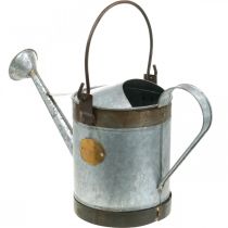 tételeket Retro dizájnú dekoratív fém öntözőkanna, vintage függő virágcserép 58x23x32cm, nosztalgikus virágvödör
